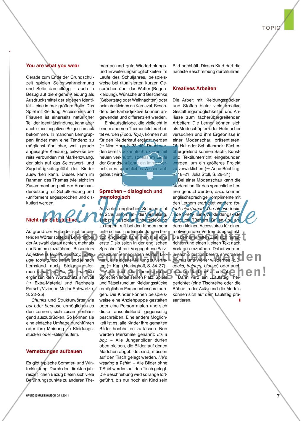 Clothes – How and Why to Teach: „Kleidung“ als Thema im Englischunterricht Preview 2
