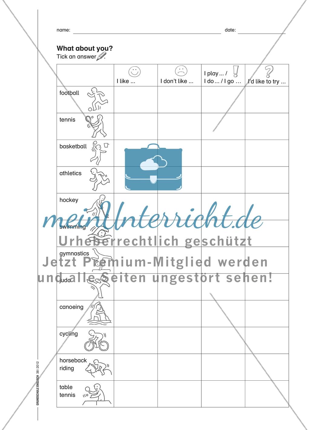 Ready, Steady, Go! - Sportarten-Wortschatz erarbeiten Preview 4