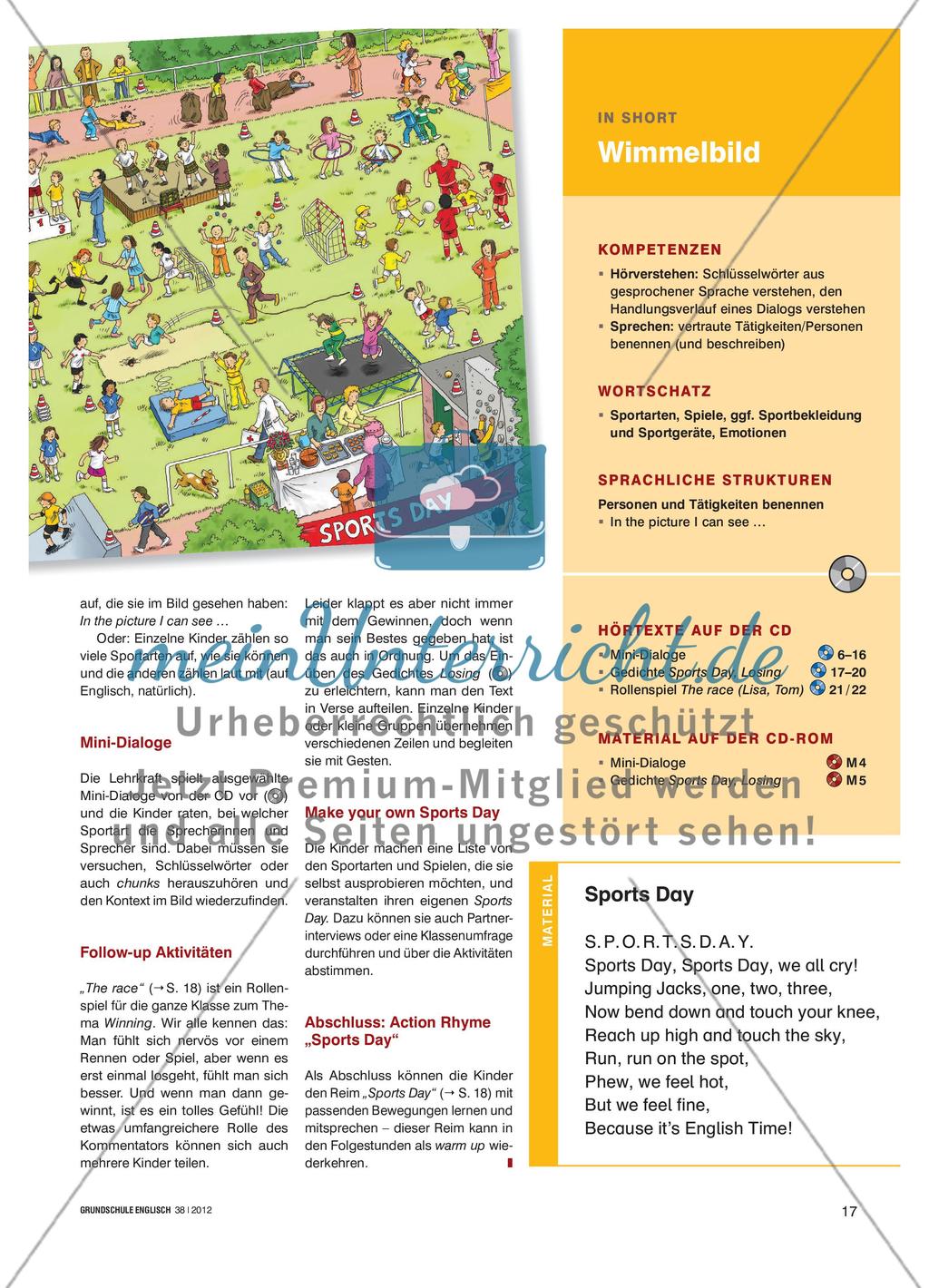 The Crazy sports Day - Mit einem Wimmelbild arbeiten Preview 2
