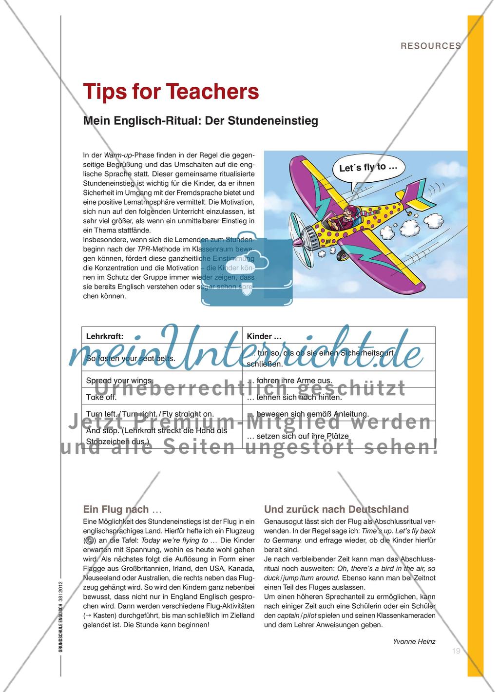 Tips for Teachers - Mein Englisch-Ritual: Der Stundeneinstieg Preview 1