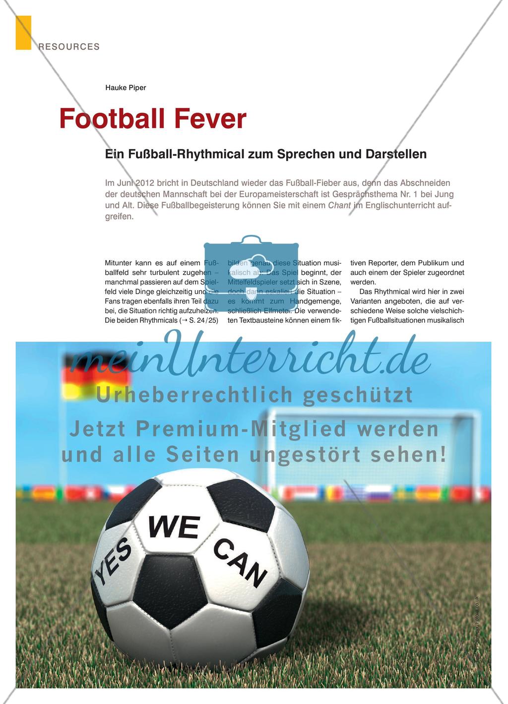Football Fever - Ein Fußball-Rhythmical zum Sprechen und Darstellen Preview 1