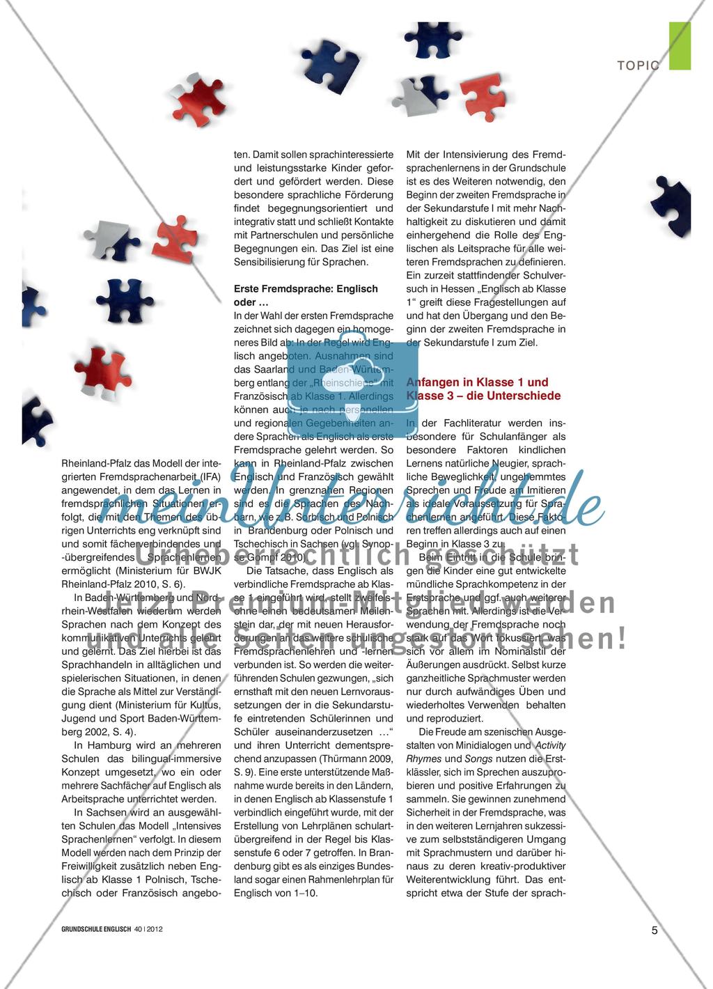 Early Birds: Anfangen mit Englisch – am besten schon in Klasse 1 Preview 2