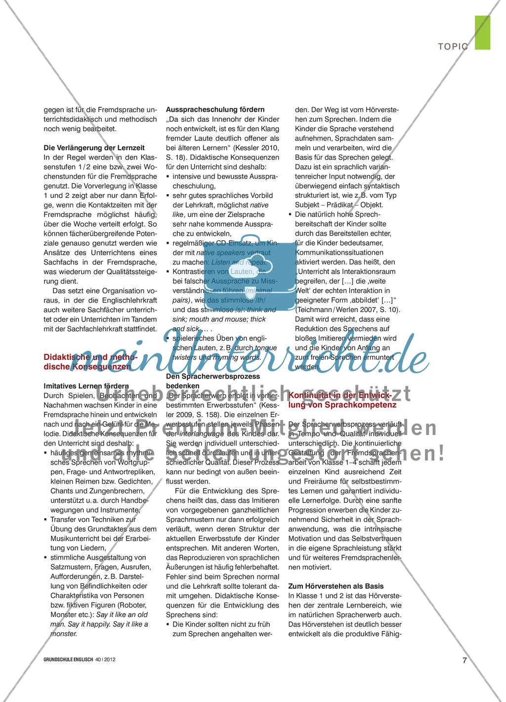 Early Birds: Anfangen mit Englisch – am besten schon in Klasse 1 Preview 4