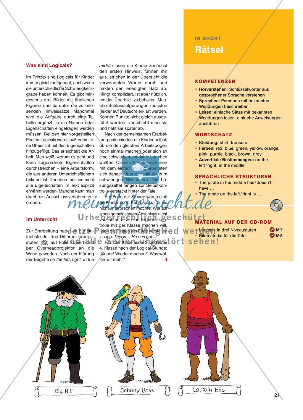 The Pirate in the Middle … - Mit Logicals Personenbeschreibungen üben Preview 2