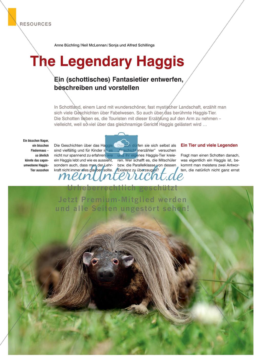 The Legendary Haggis - Ein (schottisches) Fantasietier entwerfen, beschreiben und vorstellen Preview 1