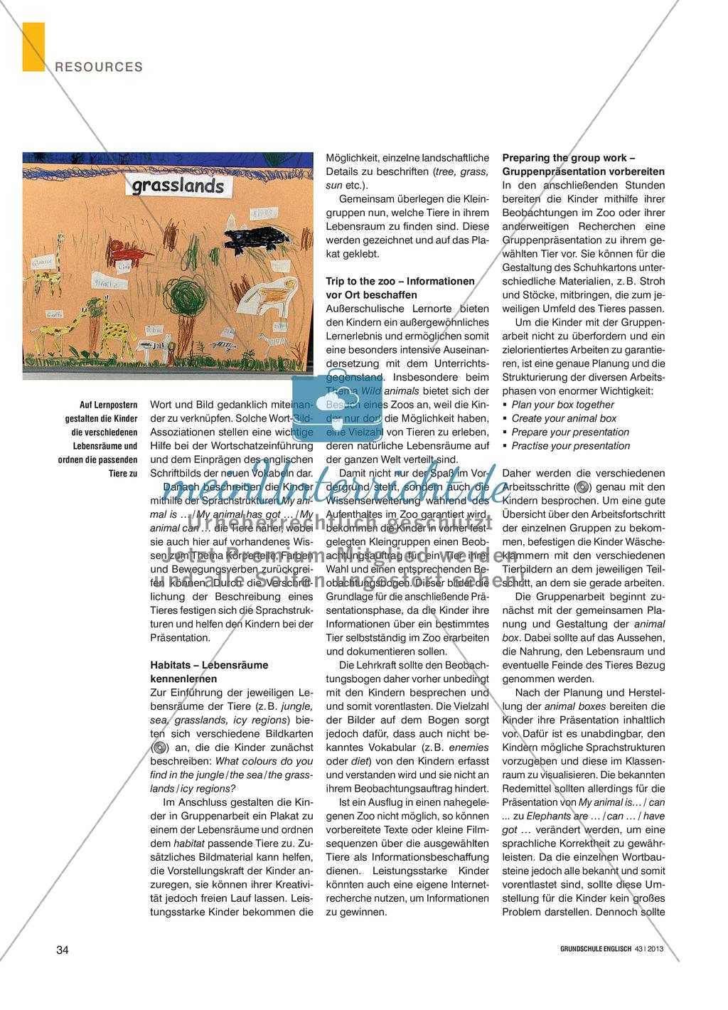 Where the Wild Animals Live … - Wilde Tiere und ihren Lebensraum vorstellen Preview 3