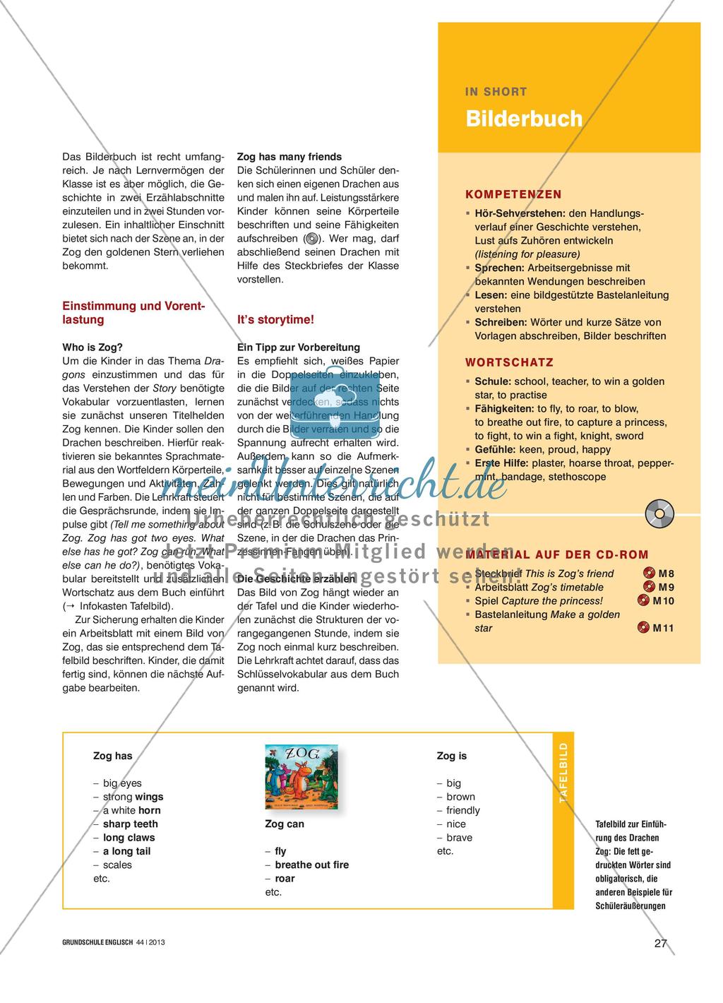 Come with Zog to the Dragon School - Mit einem Bilderbuch eine Drachen-Schule besuchen Preview 2
