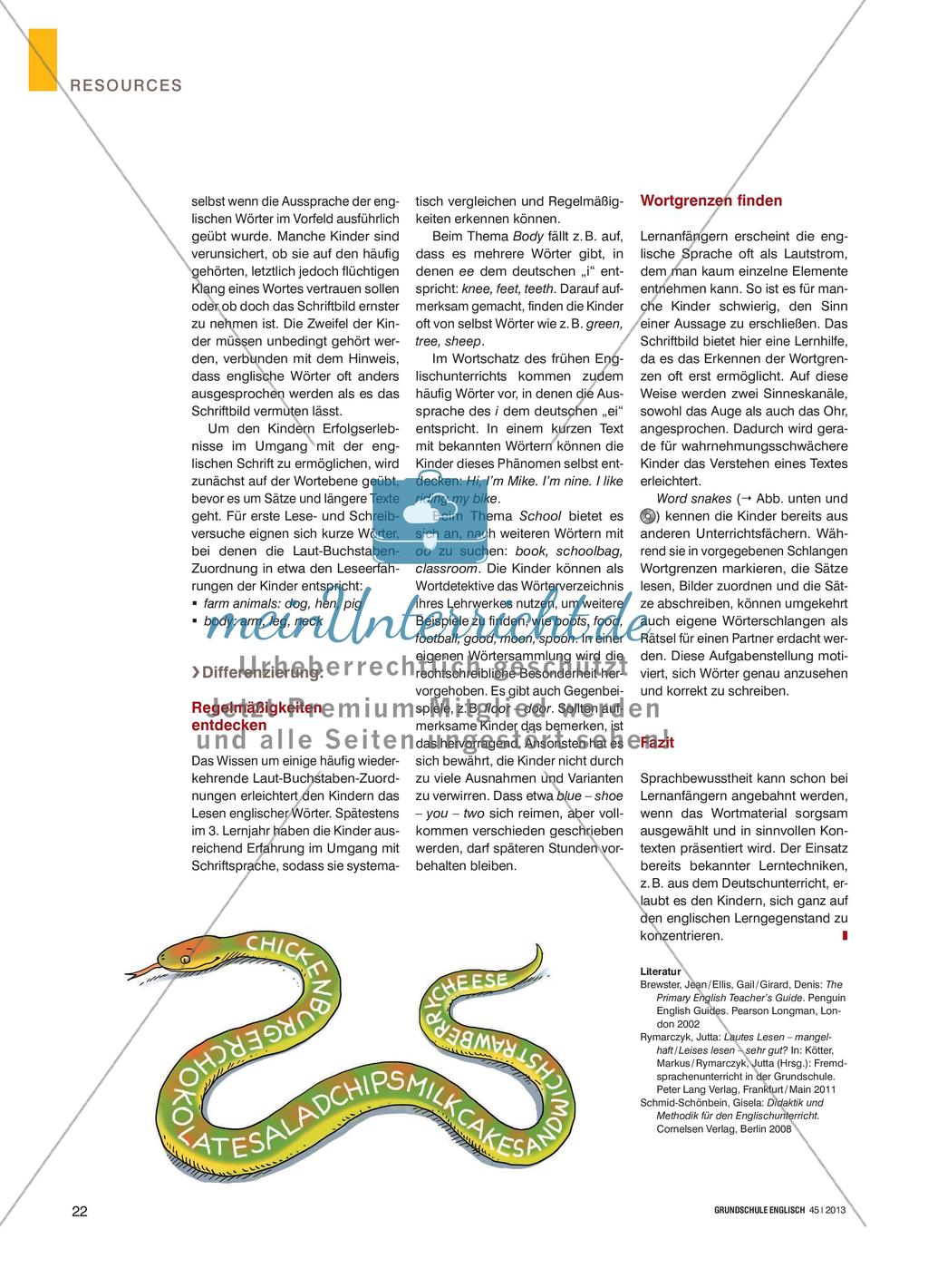 Towards Language Awareness - Mit dem Schriftbild die Sprachbewusstheit der Kinder fördern Preview 3