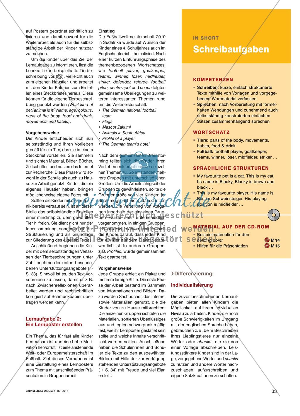 Writing Is Fun! - Motivierende und herausfordernde Schreibaufgaben im Englischunterricht der Grundschule Preview 2