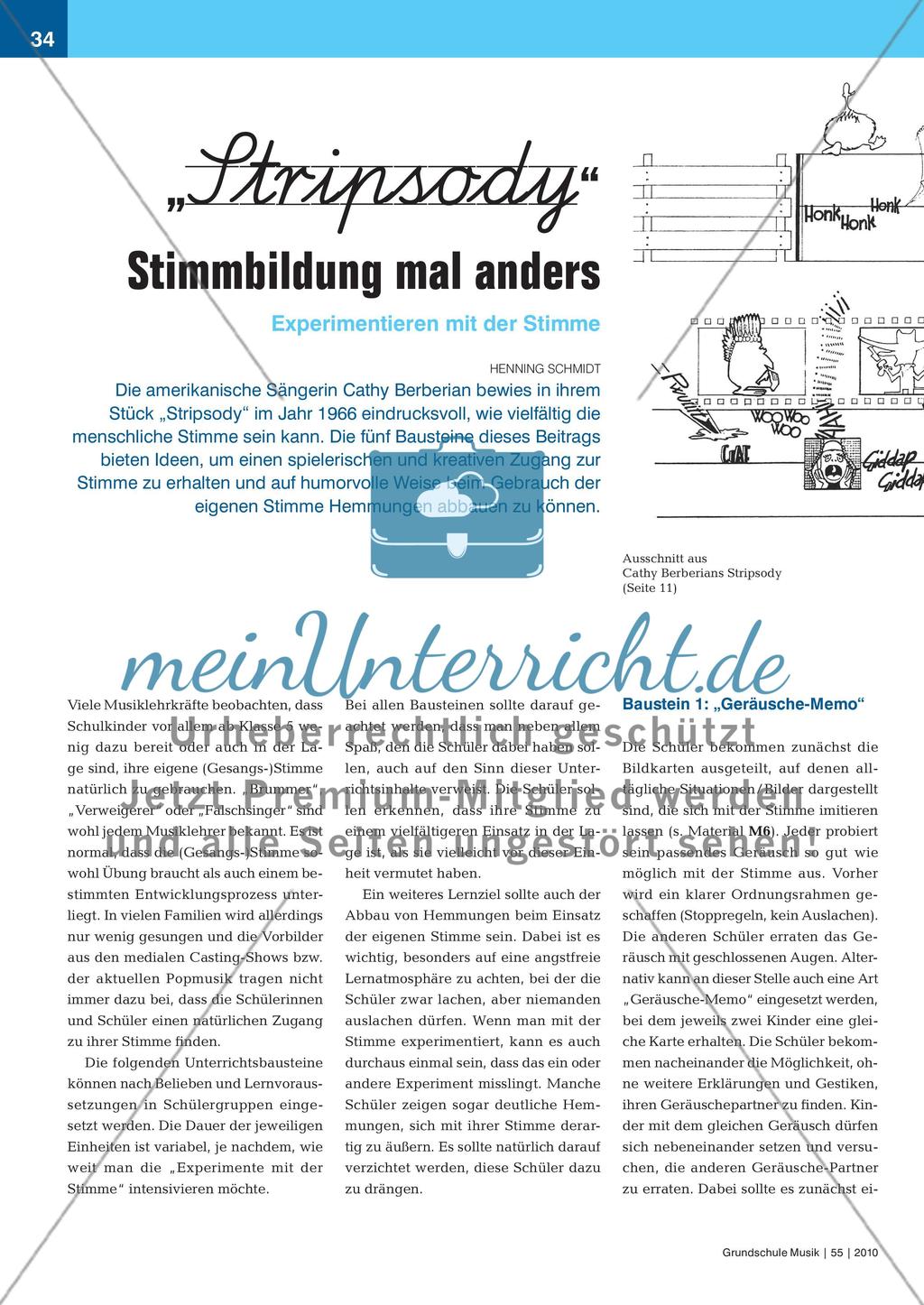 „Stripsody“ – Stimmbildung mal anders: Experimentieren mit der Stimme Preview 1