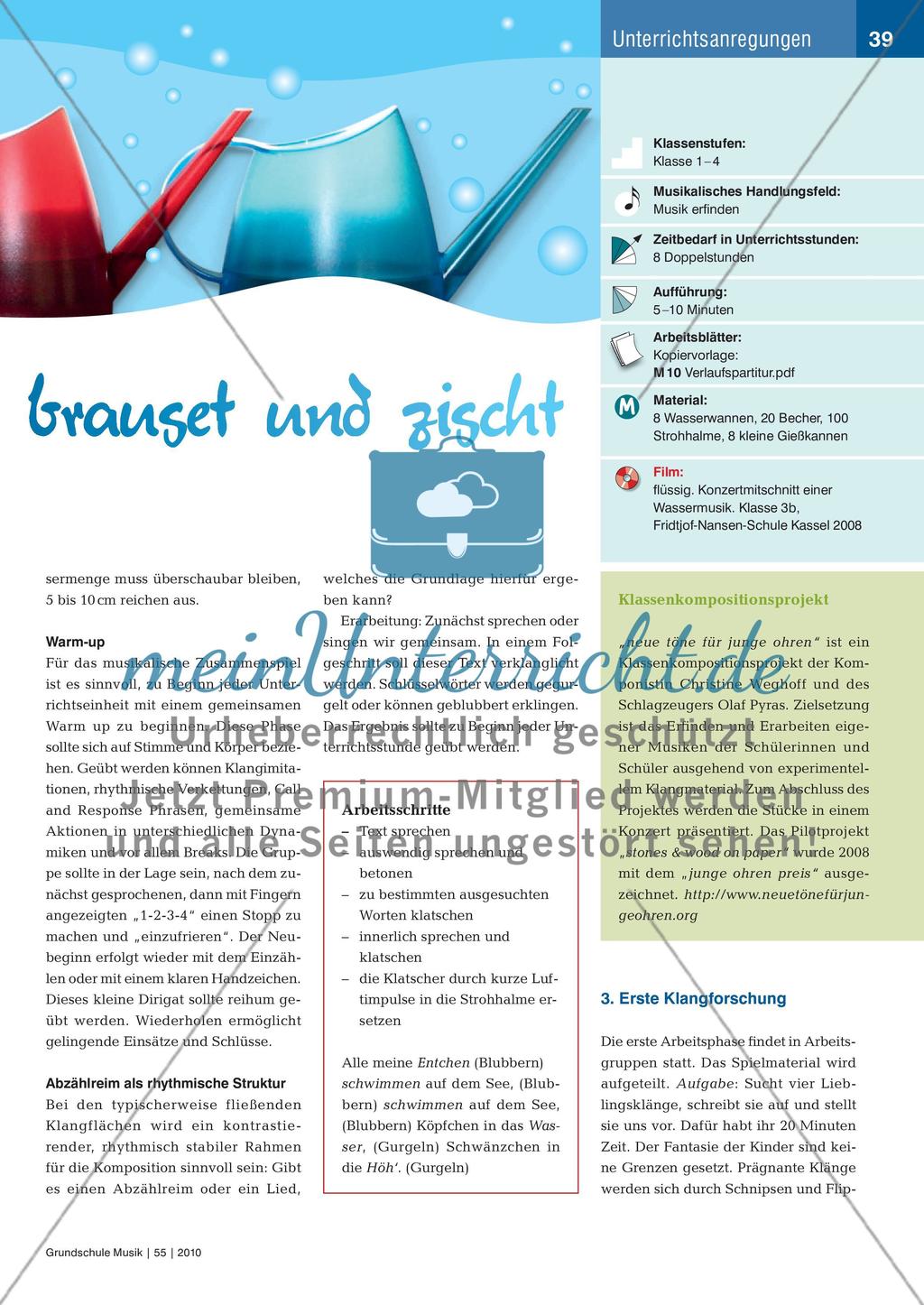 Und es wallet und siedet und brauset und zischt - Komponieren mit Wasser Preview 2