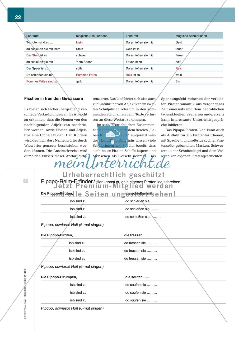 Pipapo-Piraten: Ein Lied zum Weiterdichten Preview 2