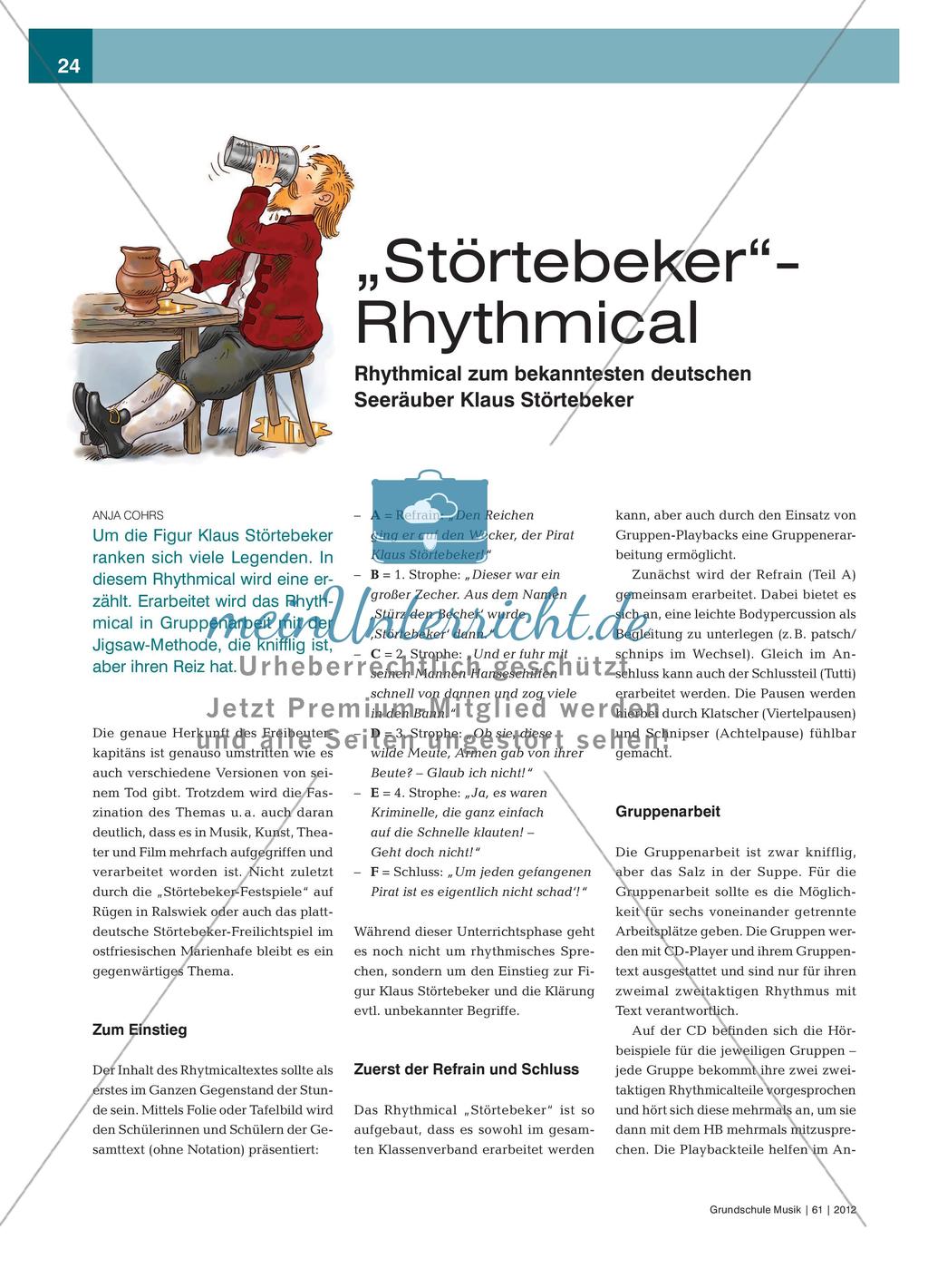 Rhythmical zum bekanntesten deutschen Seeräuber Klaus Störtebeker Preview 1