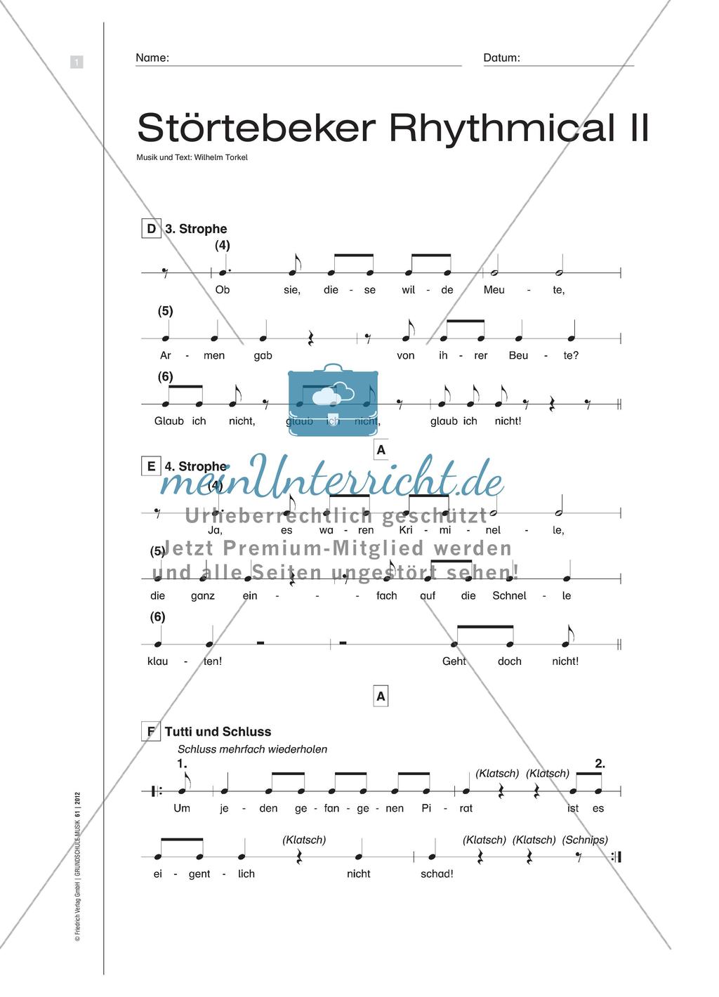 Rhythmical zum bekanntesten deutschen Seeräuber Klaus Störtebeker Preview 4