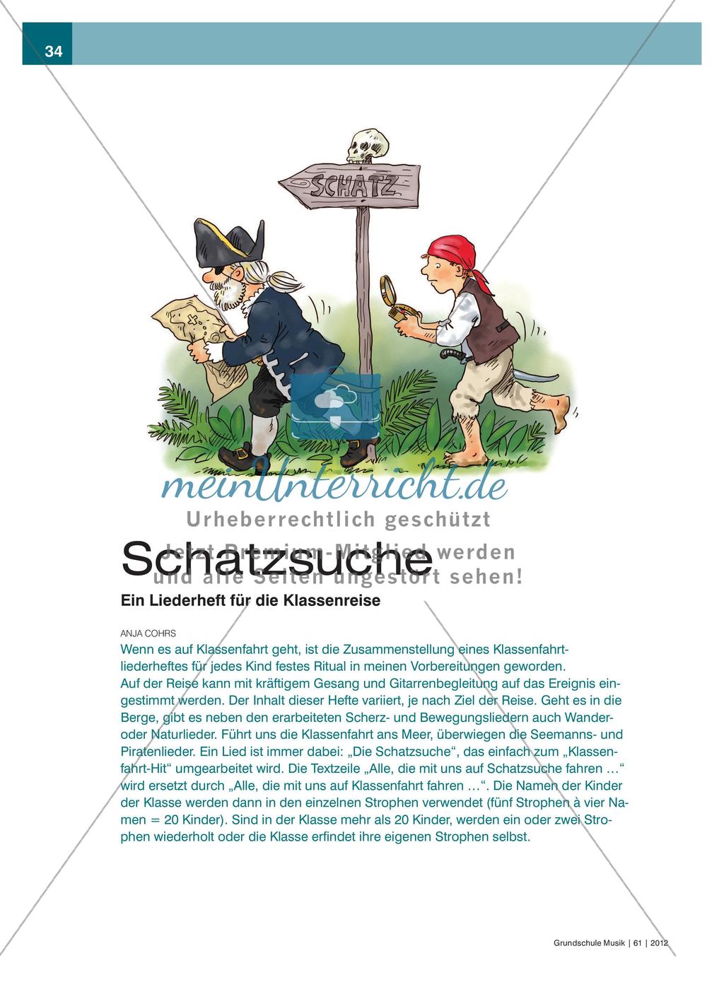 Schatzsuche: Ein Lied für die Klassenfahrt Preview 1