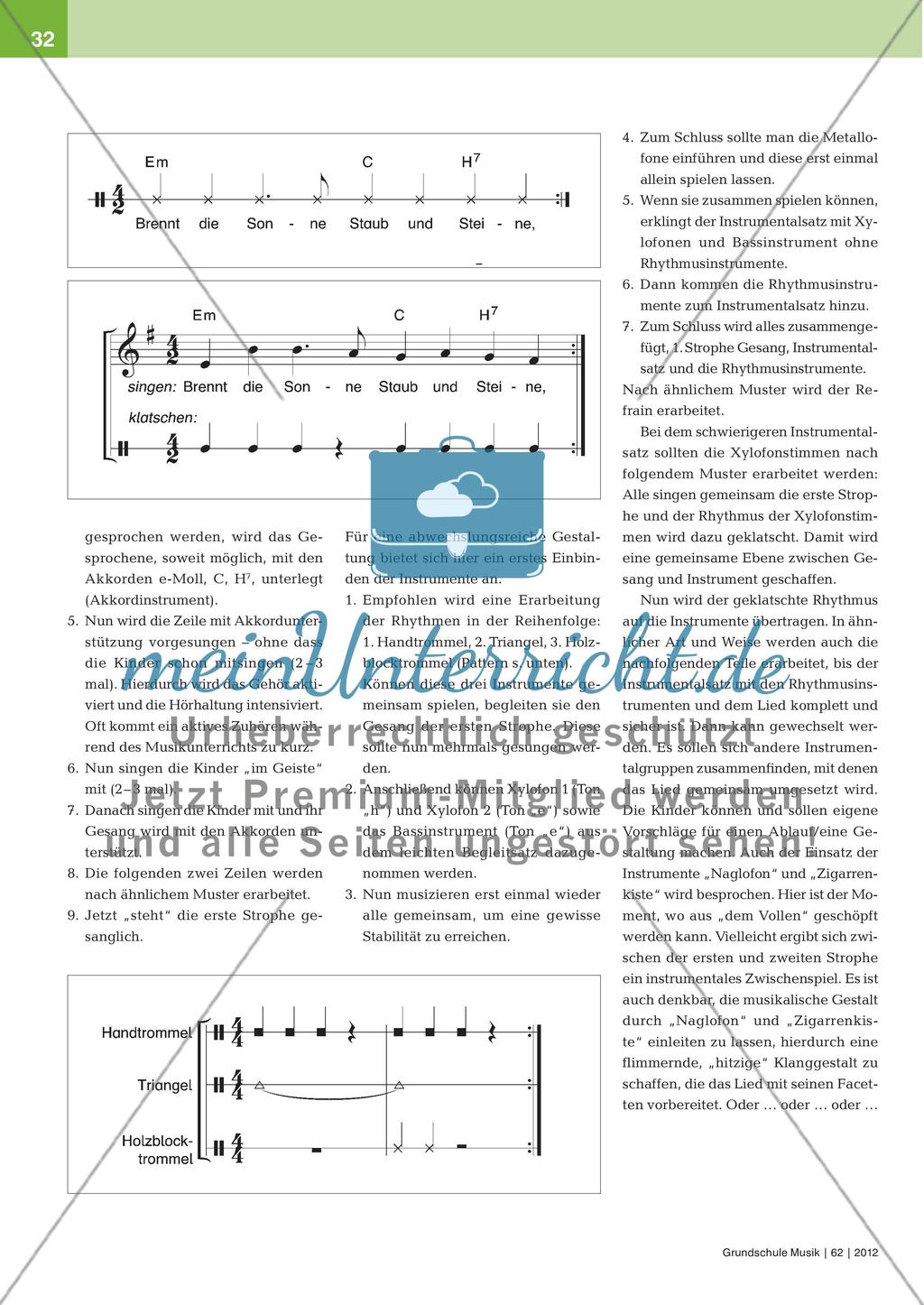 Sommer zwischen großer Hitze und froher Ernte - Ein Lied zum Singen, Musizieren und Nachdenken Preview 3