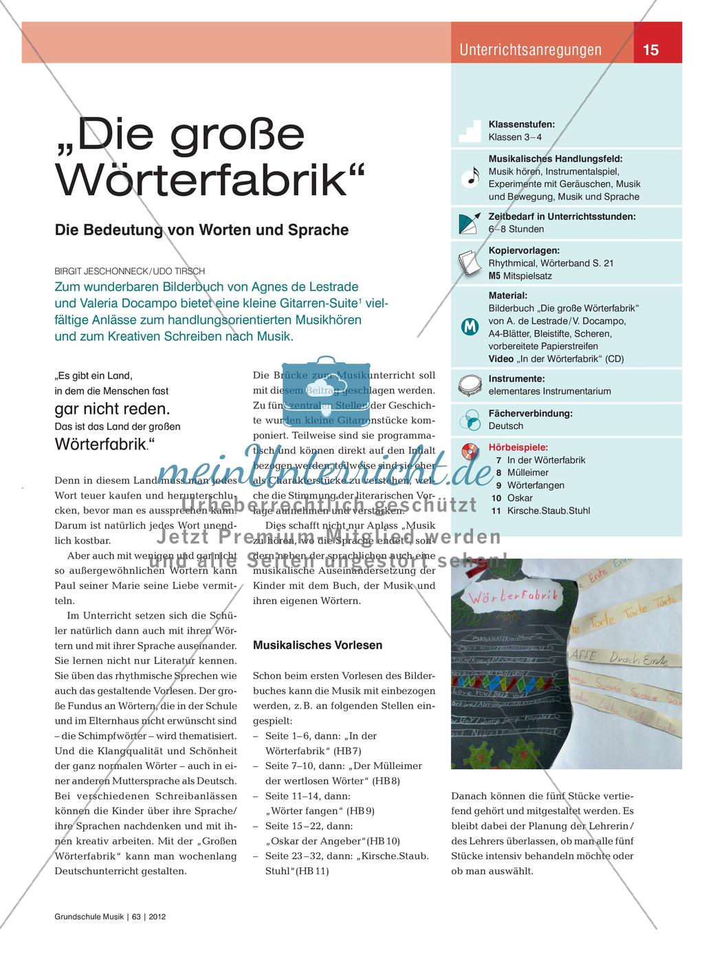 „Die große Wörterfabrik“ - Die Bedeutung von Worten und Sprache Preview 1