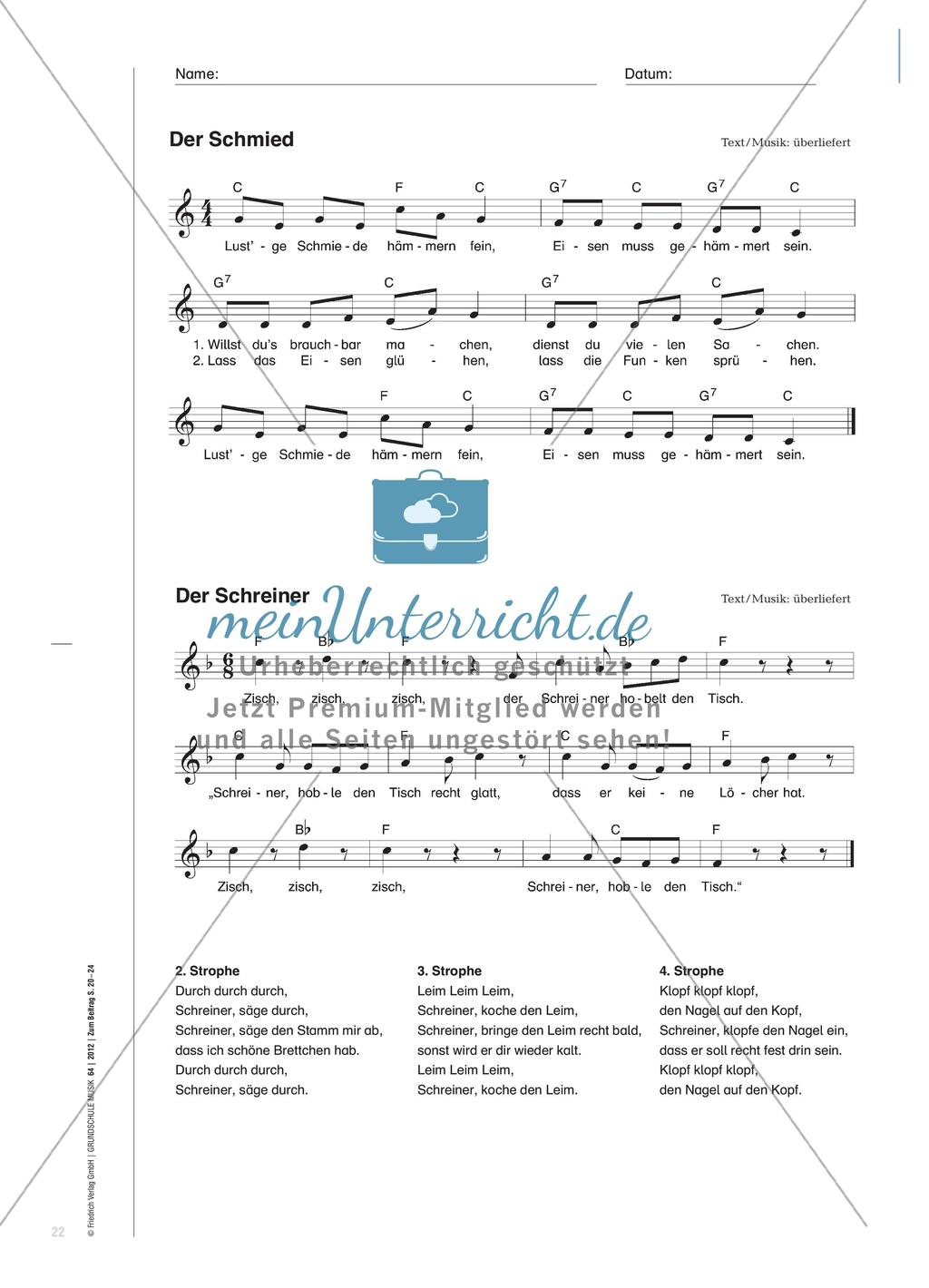 Eine musikalische Begegnung mit Berufen aus dem Mittelalter - Entwicklung von Klangvorstellung über Solmisation Preview 3