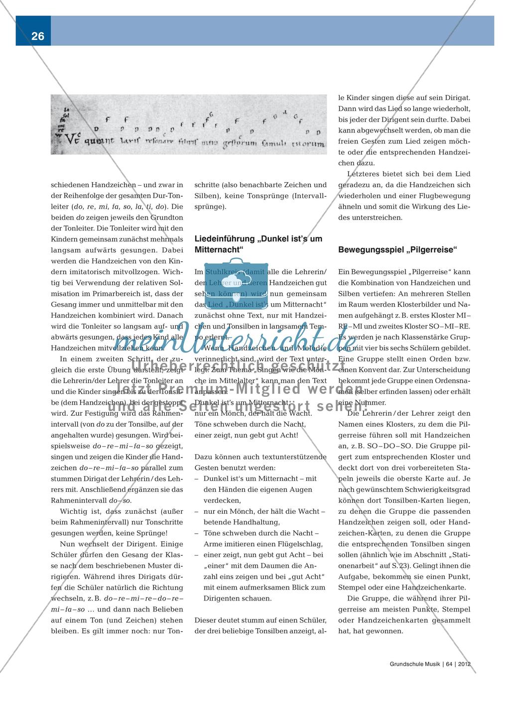 Singen wie die Mönche im Mittelalter - Einblicke in und Übungen zur relativen Solmisation Preview 2