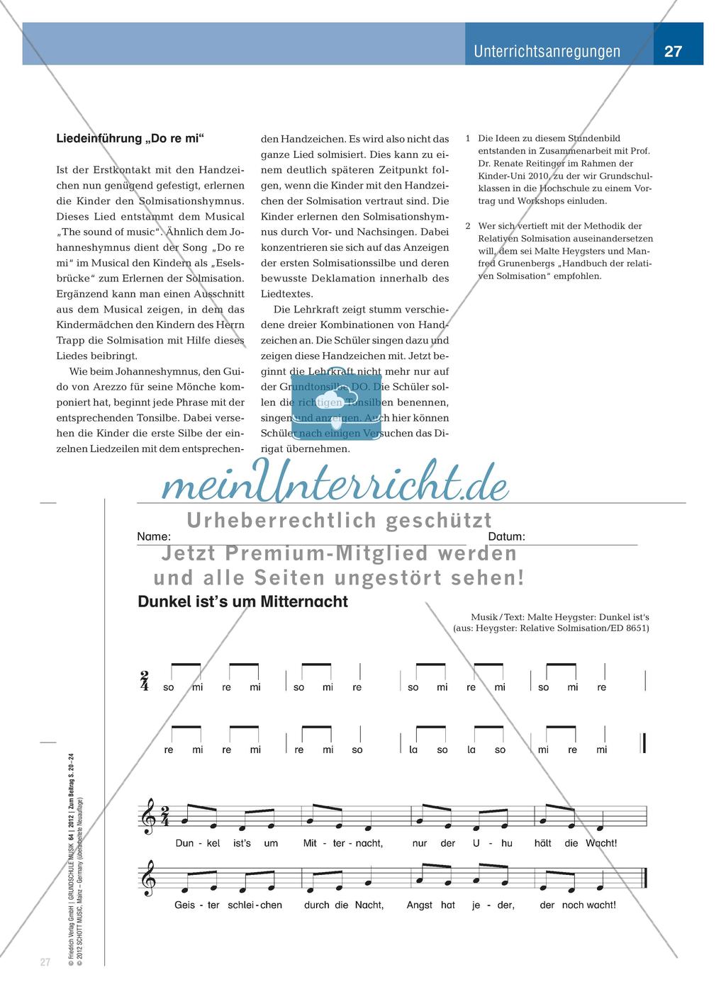Singen wie die Mönche im Mittelalter - Einblicke in und Übungen zur relativen Solmisation Preview 3