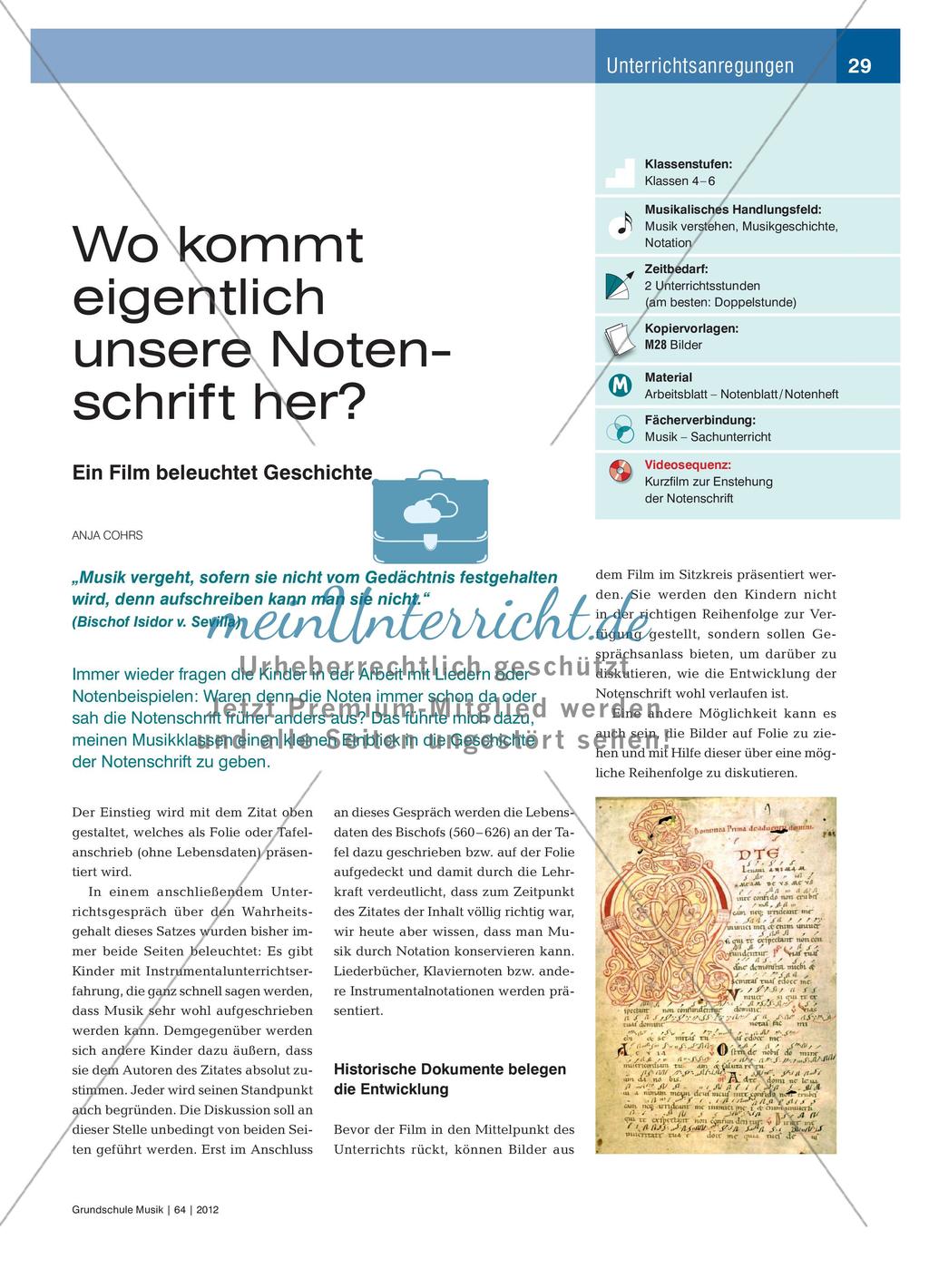 Wo kommt eigentlich unsere Notenschrift her? - Ein Film beleuchtet Geschichte Preview 1