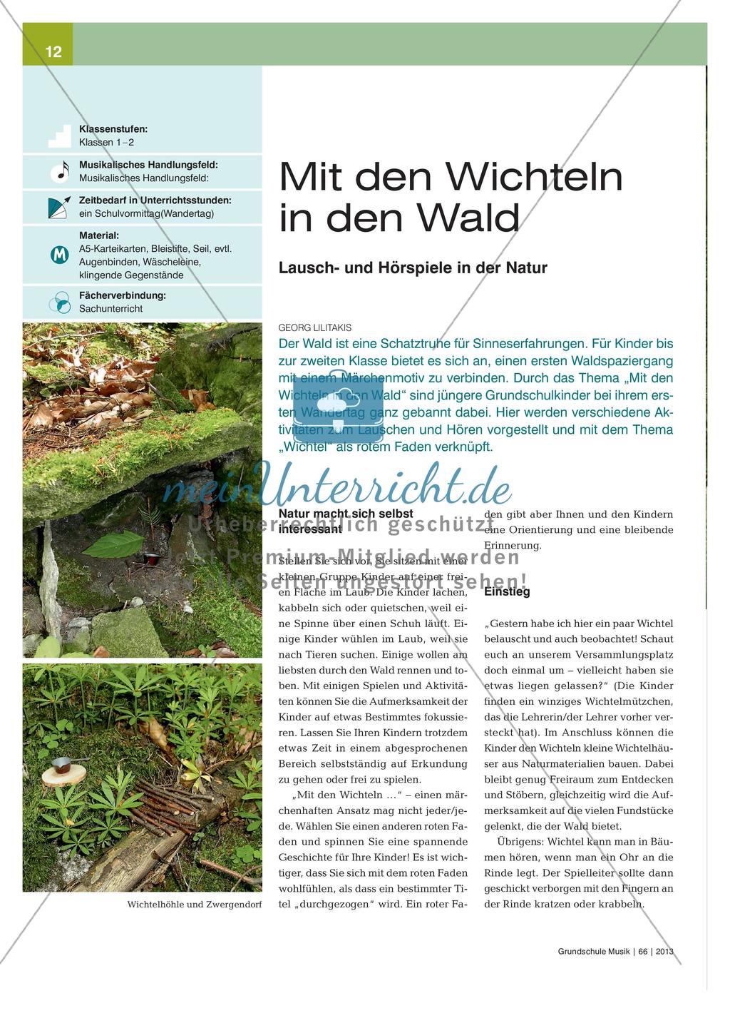 Ein Wandertag im Wald: Lausch- und Hörspiele in der Natur Preview 1