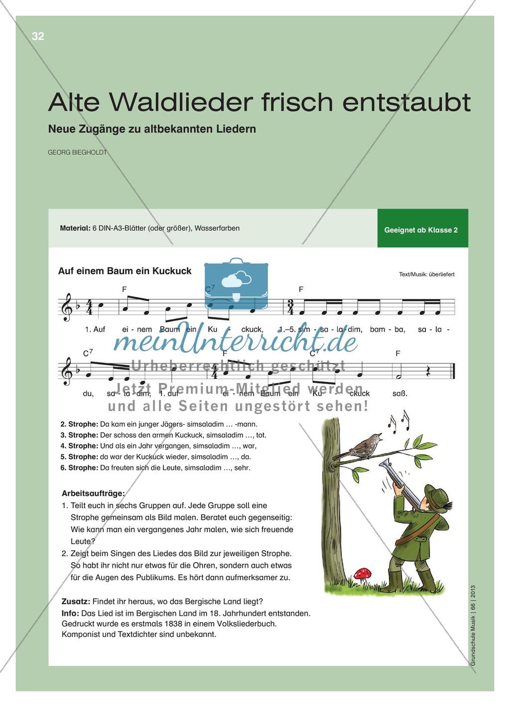 Neue Zugänge zu altbekannten Waldliedern Preview 1