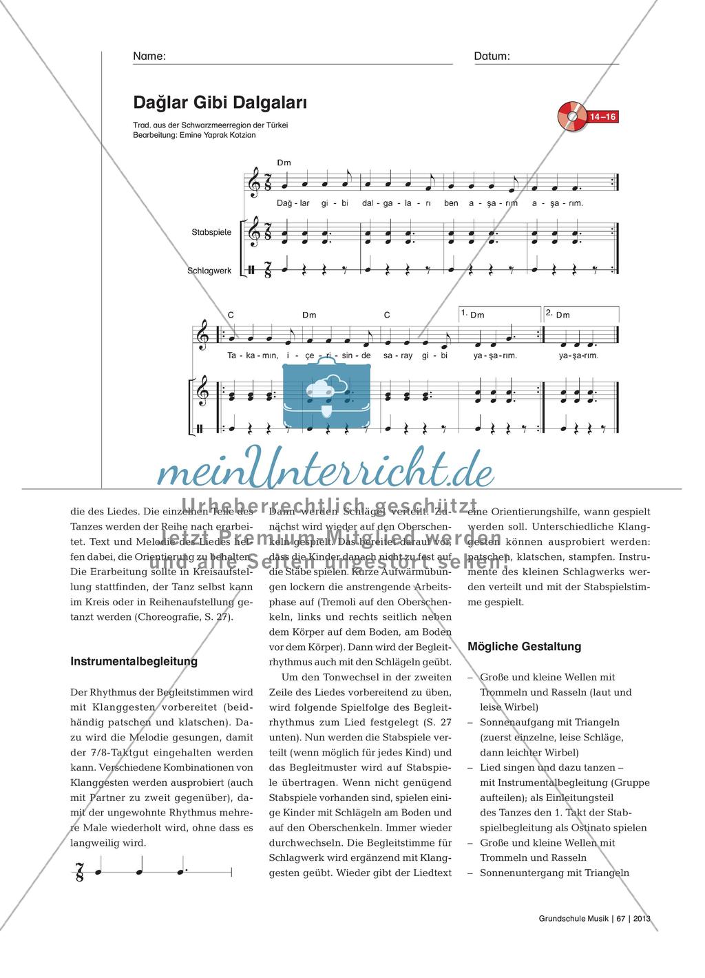 Wellen, so hoch wie Berge! - Ein türkisches Lied aus der Schwarzmeerregion Anatoliens Preview 3