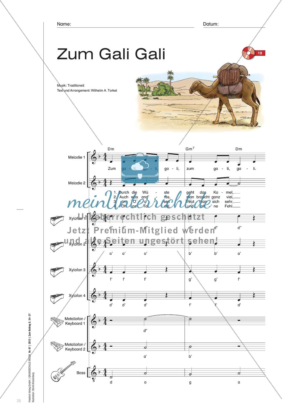 Zum Gali Gali - Singen und Klassenmusizieren Preview 3