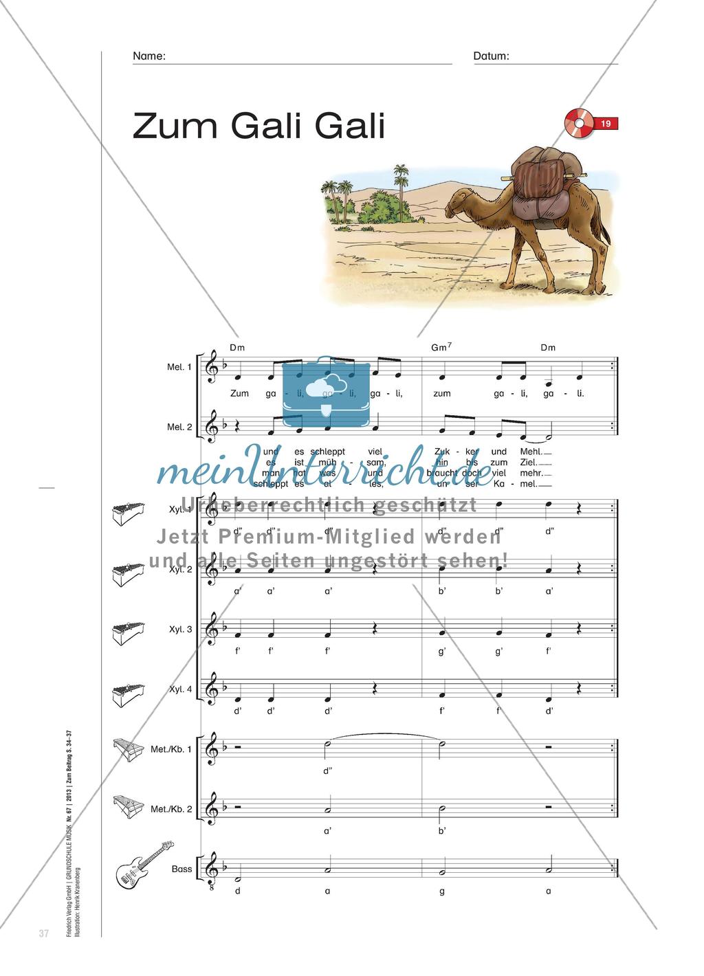 Zum Gali Gali - Singen und Klassenmusizieren Preview 4