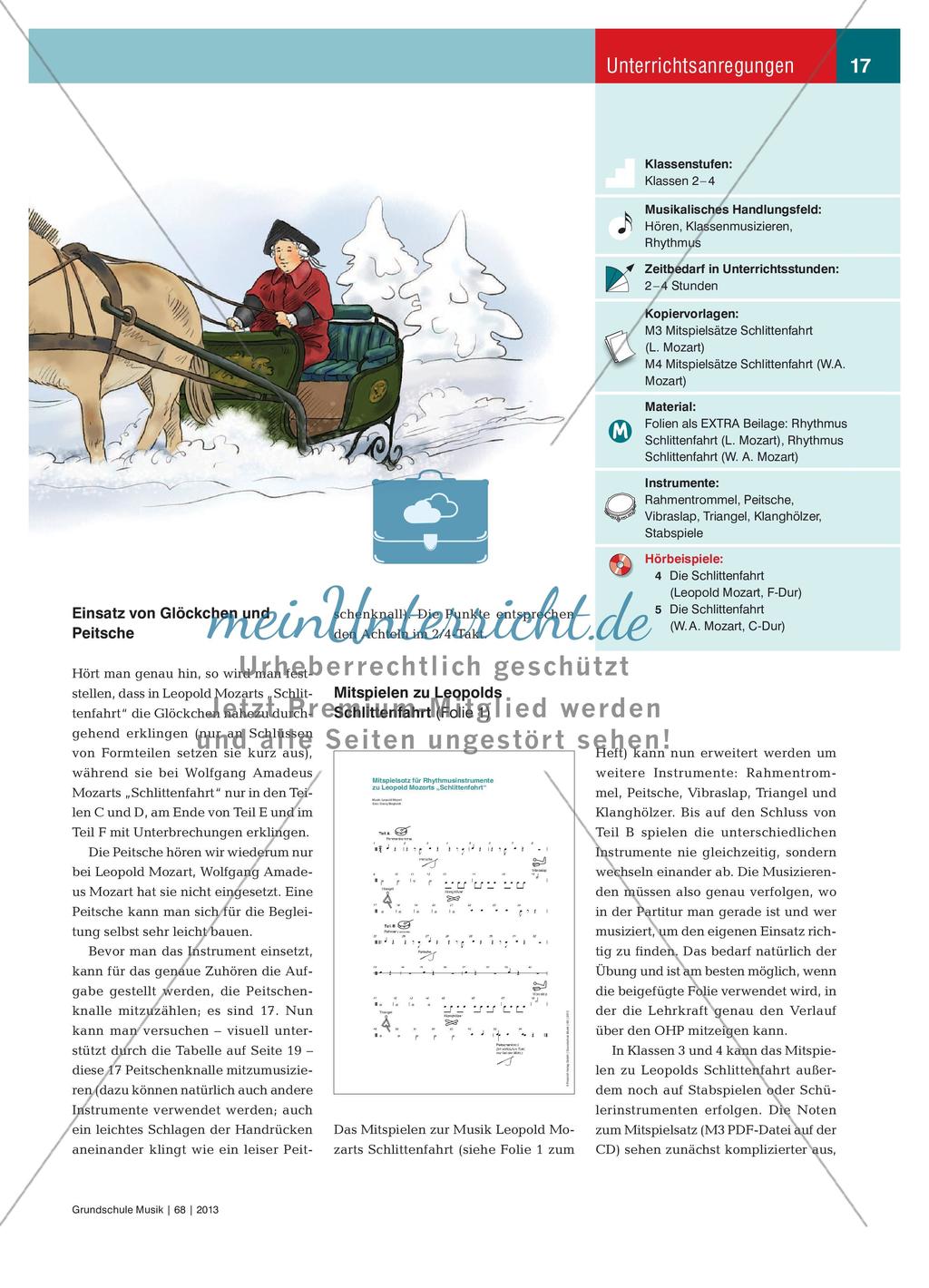 Hören und Begleiten der Schlittenfahrten aus der Mozartfamilie Preview 2