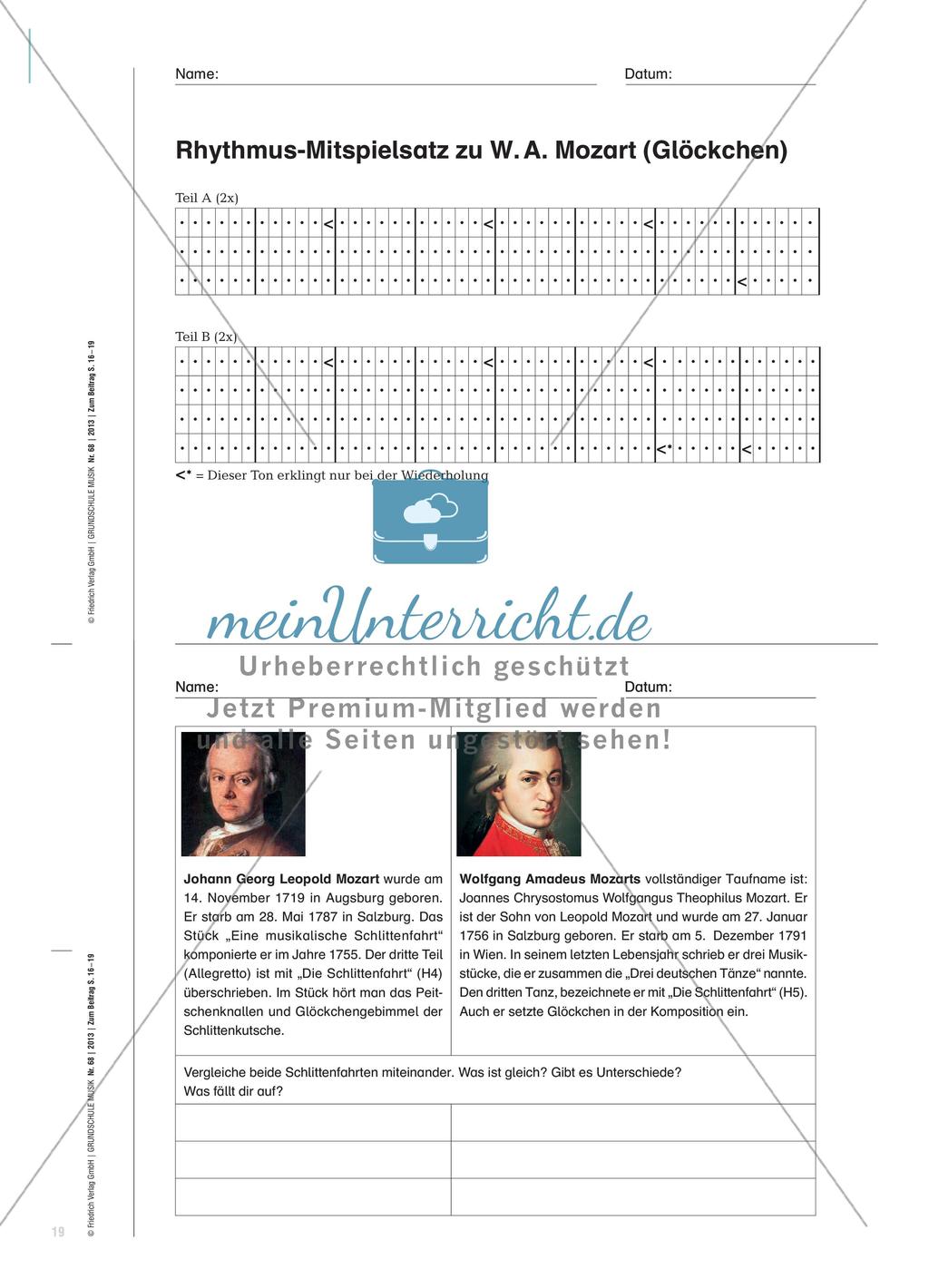 Hören und Begleiten der Schlittenfahrten aus der Mozartfamilie Preview 4