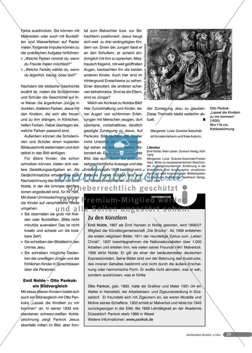 Jesus und die Kinder - Zuwendung erfahren mit Bildern Preview 2