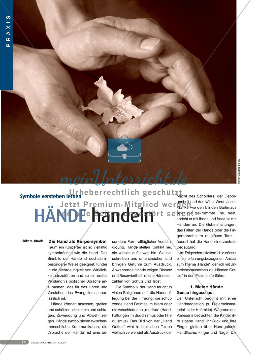 HÄNDE handeln - Symbole verstehen lernen Preview 1