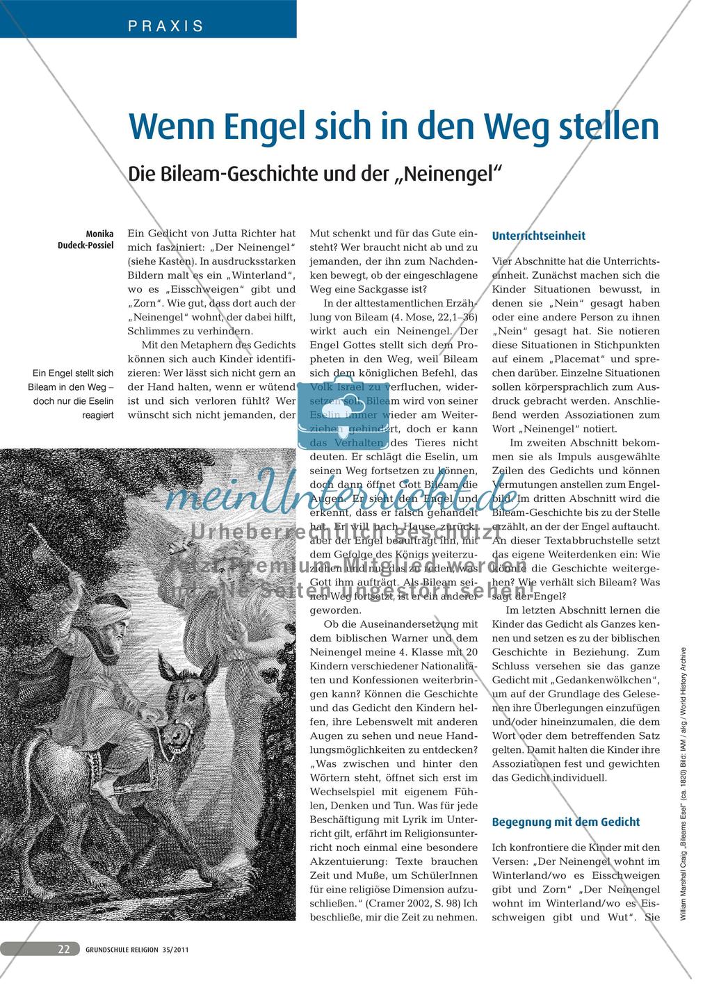 Wenn Engel sich in den Weg stellen - Die Bileam-Geschichte und der „Neinengel“ Preview 1