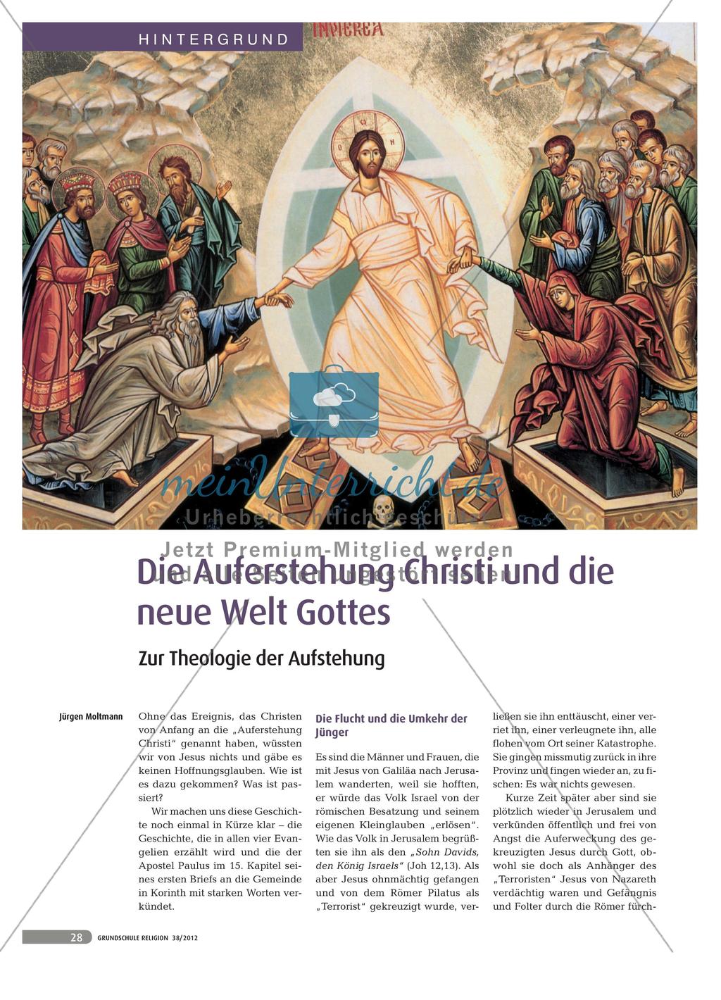 Die Auferstehung Christi und die neue Welt Gottes - Zur Theologie der Aufstehung Preview 1