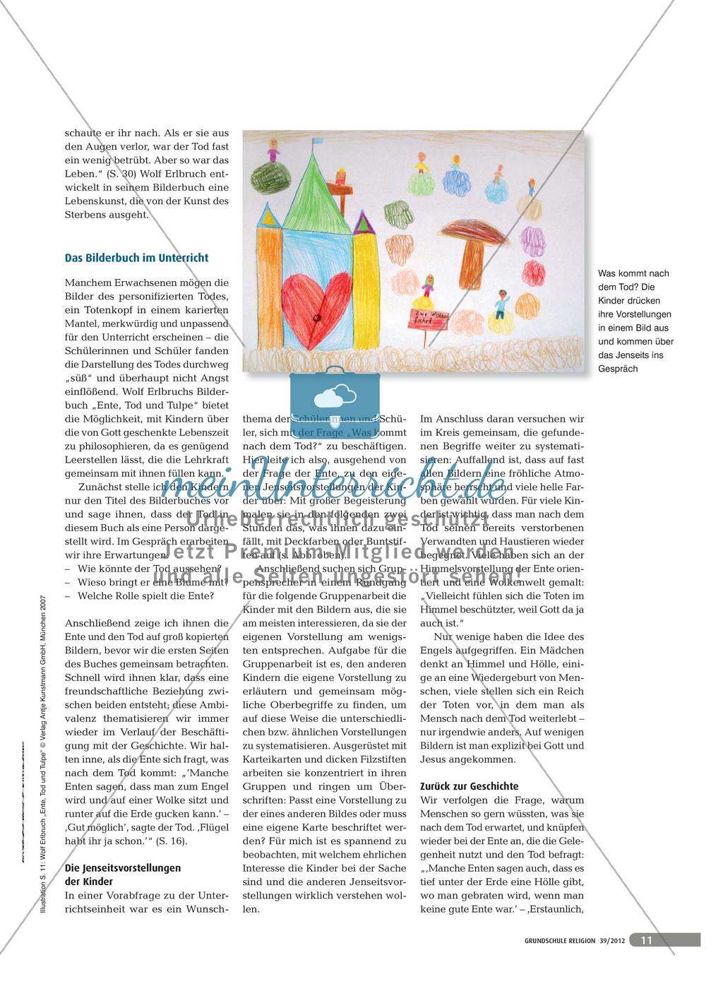 Zeit zum leben – Zeit zum sterben: Das Bilderbuch „Ente, Tod und Tulpe“ von Wolf Erlbruch Preview 2
