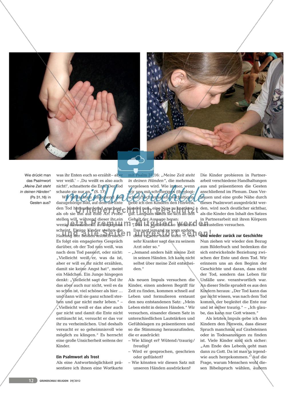 Zeit zum leben – Zeit zum sterben: Das Bilderbuch „Ente, Tod und Tulpe“ von Wolf Erlbruch Preview 3