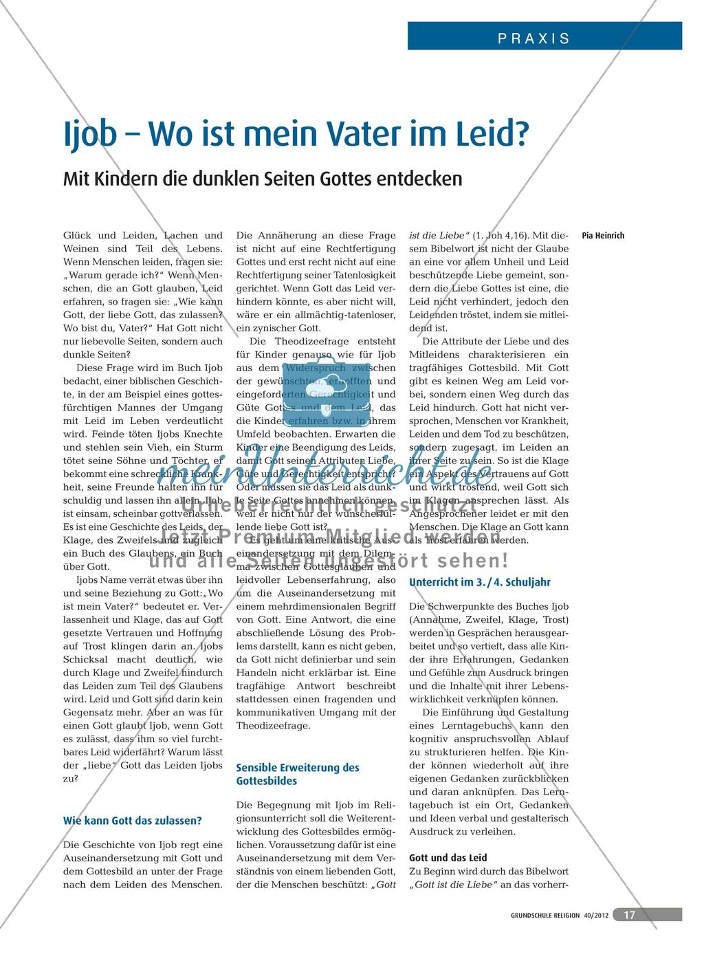 Ijob – Wo ist mein Vater im Leid?: Mit Kindern die dunklen Seiten Gottes entdecken Preview 1