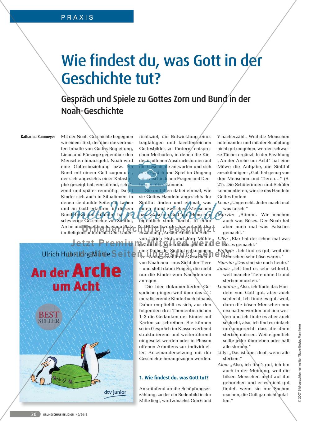 Wie findest du, was Gott in der Geschichte tut? Preview 1