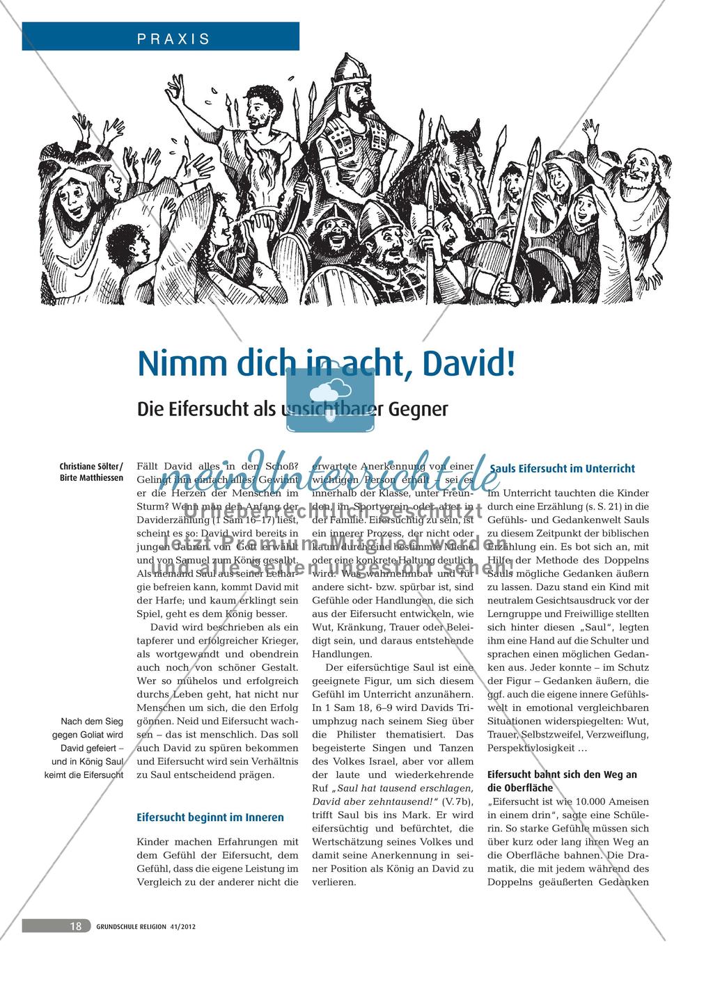Nimm dich in acht, David! - Die Eifersucht als unsichtbarer Gegner Preview 1