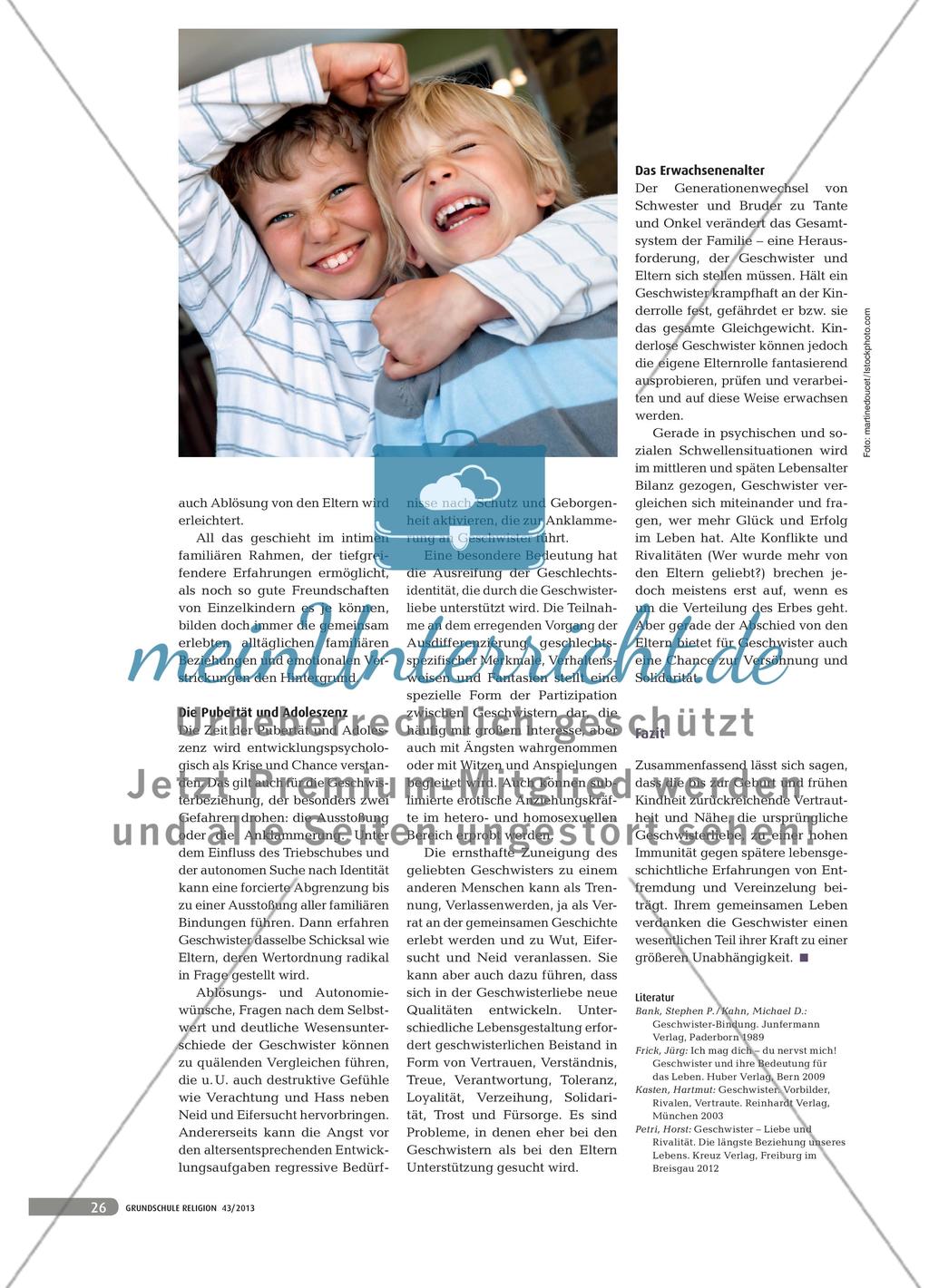 „Du bist unausstehlich, geliebte Schwester!“ - Die Bedeutung von Geschwisterbeziehungen Preview 3