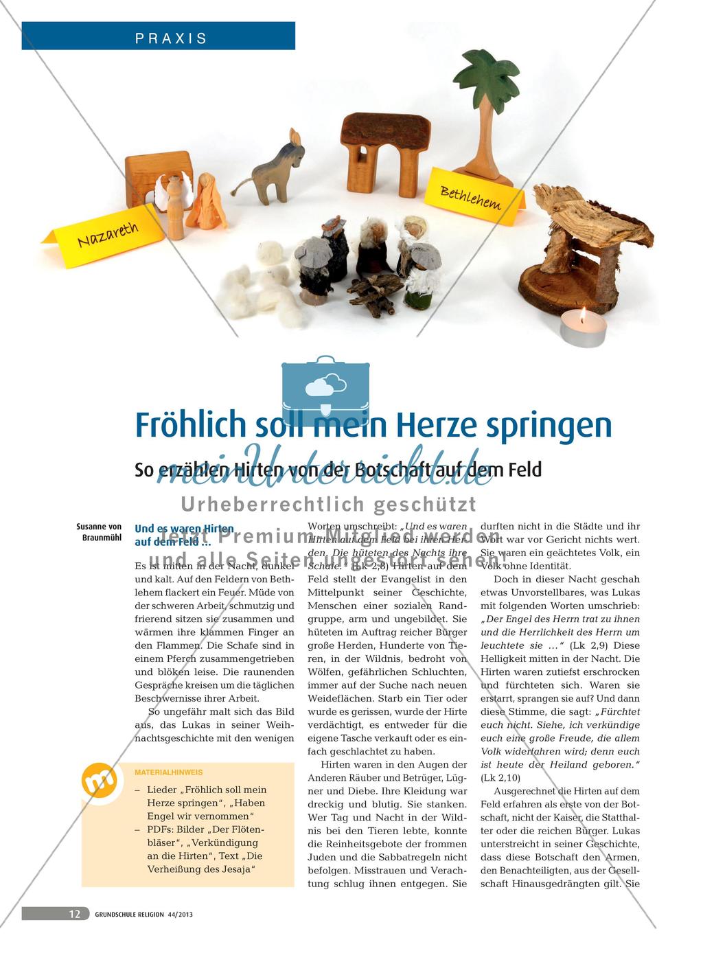Fröhlich soll mein Herze springen - So erzählen die Hirten von der Botschaft auf dem Feld Preview 1