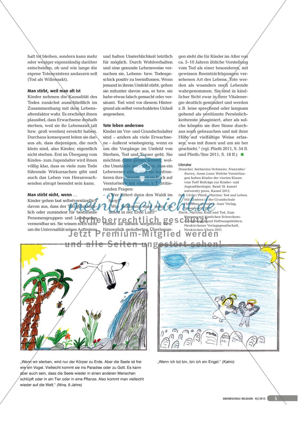 „Wenn man tot ist, dann …“ - Todesvorstellungen bei Kindern im Grundschulalter Preview 2