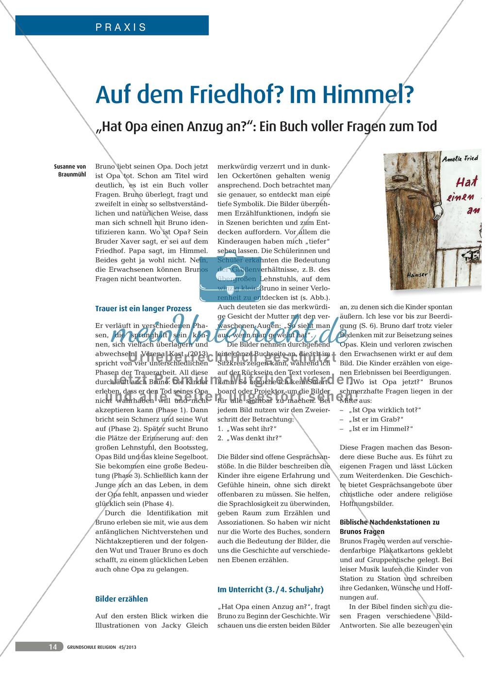 Auf dem Friedhof? Im Himmel? - „Hat Opa einen Anzug an?“: Ein Buch voller Fragen zum Tod Preview 1