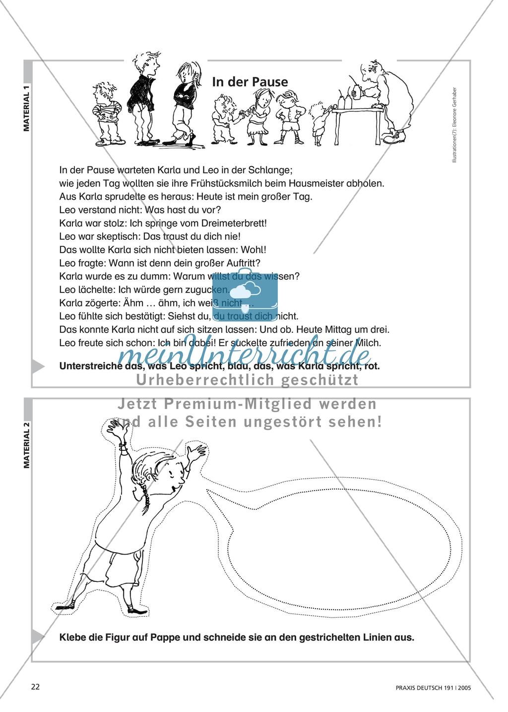 Spricht wer? Wer spricht? - Die Anführungszeichen bei der direkten Rede Preview 3