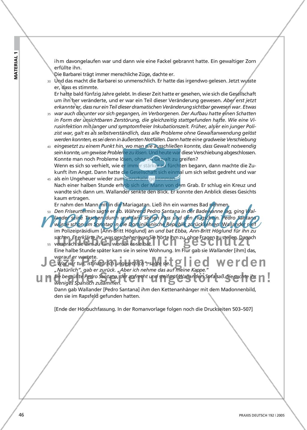 Wallander intermedial - Henning Mankells Roman Die falsche Fährte in vergleichender Medienanalyse Preview 5