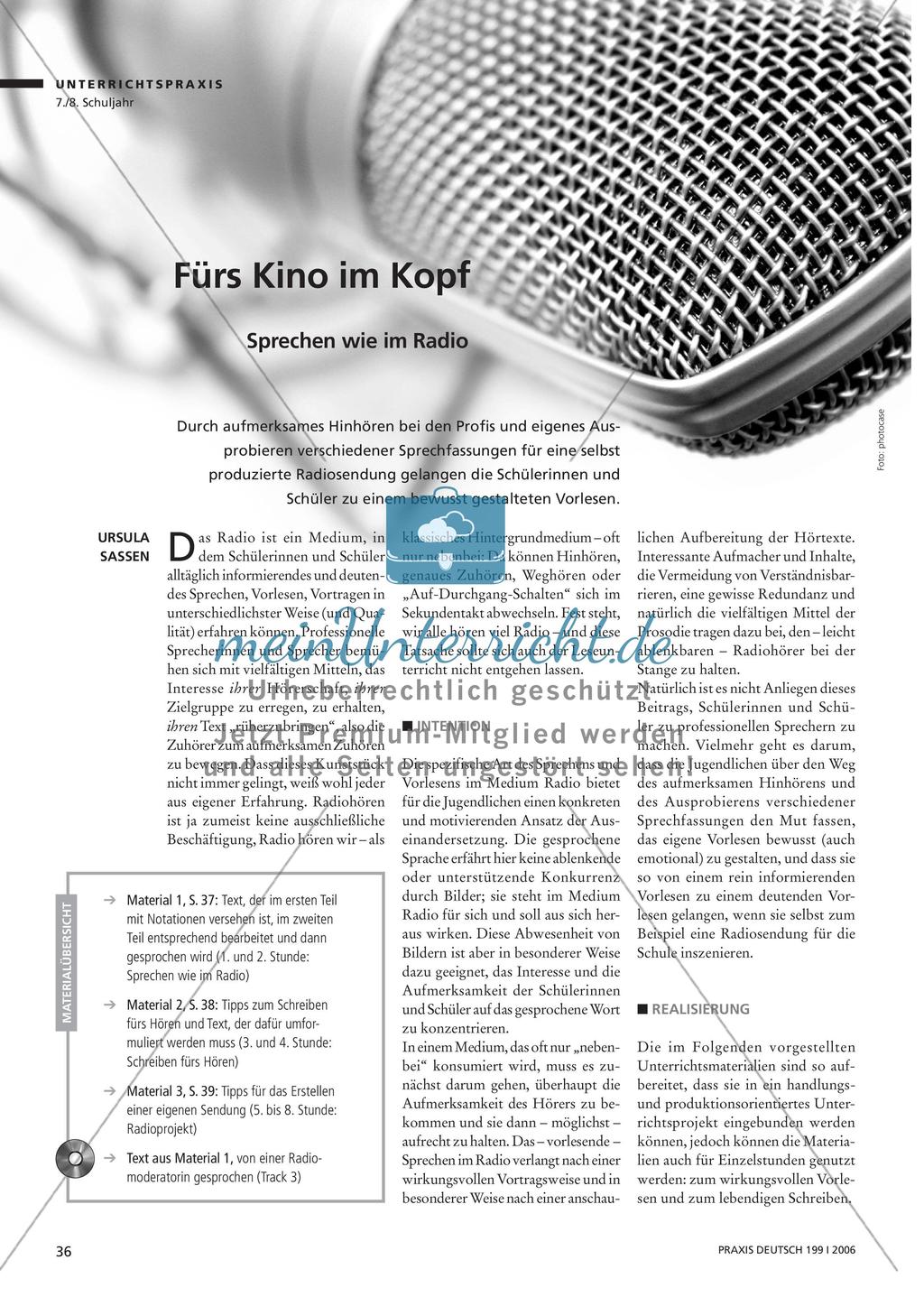 Fürs Kino im Kopf - Sprechen wie im Radio Preview 1