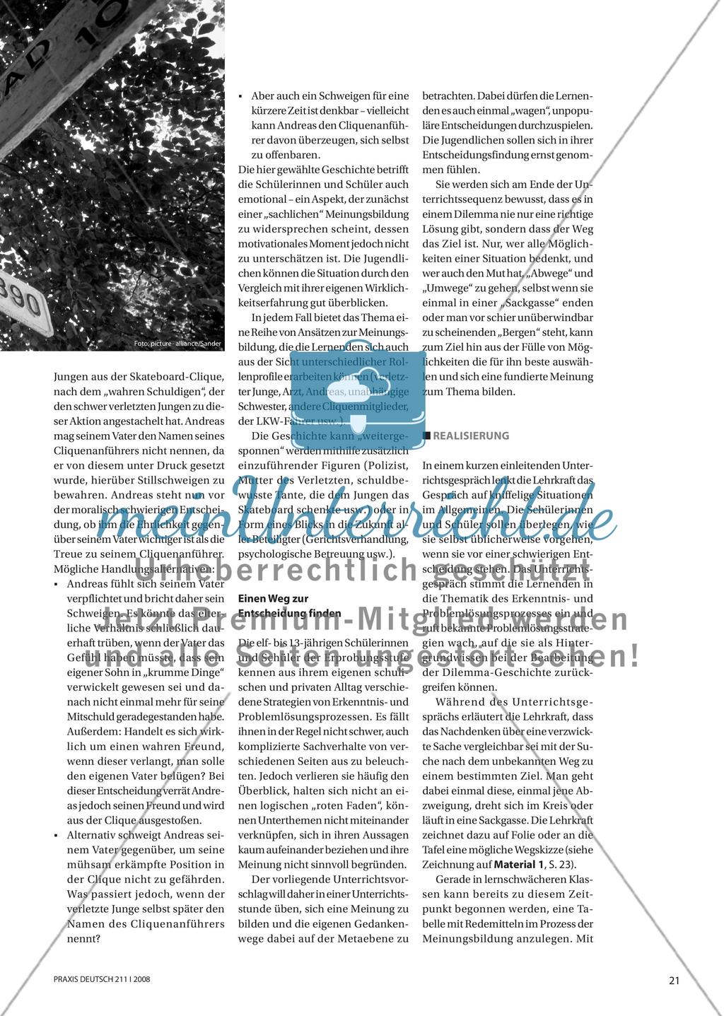 Abkürzung, Umweg oder Sackgasse? - Die Meinungsbildung mit einer Wegskizze visualisieren Preview 2