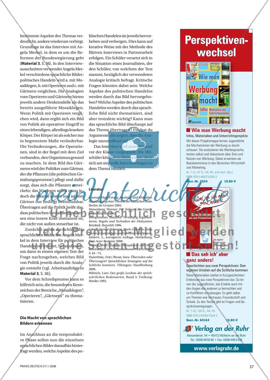 Sprachbilder in der Politik - Analogien als Strategie der Meinungsbeeinflussung Preview 6